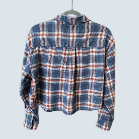 American Eagle Plaid Flannel Long Sleeve Top - Picture 5 of 5